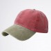 Pigment Dyed Baseball Ball Cap Washed 2Two Tone Cotton Vintage Hat Dad Summer  eb-21871438