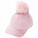  Faux Fox Fur Pompom Ball Suede Adjustable Baseball Cap HipHop Hat Winter  eb-09771019
