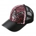  s Ponytail Adjustable Baseball Cap Sequins Shiny Messy Bun Hat Sun Caps  eb-03846946