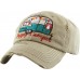 Happy Camper Ponycap Messy High Bun Ponytail Adjustable Baseball Cap Hat  eb-67512494