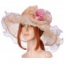 Hot Kentucky Derby Organza Floral Hat Wide Brim Dress Wedding Tea Party Beach US  eb-19217782