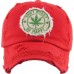 Leaf Marijuana Vintage Distressed Baseball Cap Dad Hat Adjustable  eb-65267816