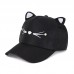s Girls Fashion Cute Cat Ears Pearl Baseball Cap Visor Hat Snapback  eb-84421273