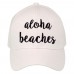  "ALOHA BEACHES"  CC Embroidered Adjustable Ball Cap Hat  OS Fits Most  eb-24878897