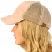 CC Everyday Mesh Trucker Faux Leather Plain Blank Baseball Cap Hat Solid  eb-13012574