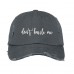 DON'T HASSLE ME Distressed Dad Hat Embroidered Cursive Baseball Cap Hats  eb-22798284