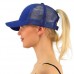 Baseball Cap  Ponytail Messy Bun Tennis Sun Adjustable Mesh Snapback Hat  eb-39481757