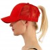 Baseball Cap  Ponytail Messy Bun Tennis Sun Adjustable Mesh Snapback Hat  eb-39481757