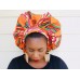 LARGE  TWO IN ONE  ANKARA AND SATIN bonnet cap  dashiki  African print bonnet  eb-52477730