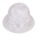 Solid White  Dress Church Wedding Kentucky Derby Wide Brim Organza Sun Hat   eb-85195862