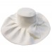 Solid White  Dress Church Wedding Kentucky Derby Wide Brim Organza Sun Hat   eb-85195862
