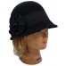 100% Wool Ladies  Elegant Dress Church Wedding Formal Fedora Hat with Band   eb-89484561