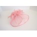 Jumbo NEW Church Derby Wedding Feather floral Sinamay Fascinator Pink 511  eb-04749093