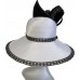 's Designer Dress Satin Ribbon Kentucky Derby Dressy Church Hat White  eb-86089374