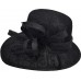 's Dress Lace Covered Sinamay Church Wedding Kentucky Derby Black Hat   eb-54501950