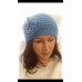 handmade crochet Soft Blue Beanie With Flower  eb-61183242