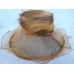 Fancy Lady's Hat  Gold  5" Brim  for Church  Weddings  Garden & Derby Parties  eb-97835367