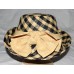Onigo Hanmade Black & Yellow Checkered 100% Raphia s Hat with Bow One Size  eb-88213222