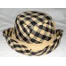 Onigo Hanmade Black & Yellow Checkered 100% Raphia s Hat with Bow One Size  eb-88213222