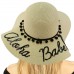 Fun Embroidery Wide Summer Derby Beach Pool Floppy Dress Sun Hat Aloha Babe  eb-85330755