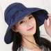  AntiUV Fashion Hats Wide Brim Summer Beach Cotton Sun Hat Cap Foldable GX  eb-79887285
