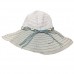 Tickled Pink s Sun Hat Woven Grosgrain Beaded Striped Crushable Beach Pool  eb-64338206