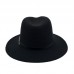 's Black Fedora Hat Unisex Vintage Autumn Classic Wide Brim Felt Fedora   eb-44106748