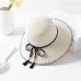 's Bow Wide Brim Floppy Cloche Straw Sun Hat Bucket Hat Caps Beach Sunhats  eb-24766519