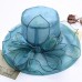 New Summer Beach Hat for  Wide Brim Organza Net Yarn Sun Hat Polyester Cap   eb-96745820