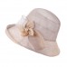  Elegant Gradient Color Flower Sun Hat AntiUV Cloth Wide Brim Mesh Hat  eb-71373541