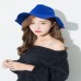 Trend 's Wool Felt Autumn Winter Big Brim Panama Jazz Hat Cap(57CM)  eb-33167572