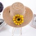 Summer Sweet Sun Flower Wide Brim Cap  Outdoor Beach Casual Elegant Sun Hat  eb-98075515