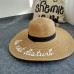 Sun Hat With Letter  Cap Wide Big Brim Ladies Summer Beach Straw Shade  eb-71553575