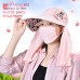  Lady UV Sun Protection Wide Brim Packable Visor Cap Hat W/ Neck Flap Mask  eb-97650799