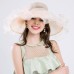 's Organza Sunscreen Ladies Sunshade Cap Flower Travel Beach Hats 5 Colors  eb-25831832