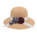  Bowknot Floppy Sun Beach Straw Hats Wide Brim Summer Travelling Cap C0F9  eb-96807833