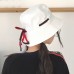 Fashion Summer s Lady Casual Wide Brim Beach Cap Lace Up Sun Hat Bucket Hat  eb-96982665