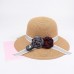 Boho  Summer Wide Brim Straw Hat Floppy Derby Beach Sun Foldable Cap M0O0  eb-22301062