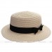  Homburg Summer Beach Casual Hats Trilby Fedora Straw Wide Brim Sun Hat  eb-67227453