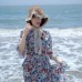 Ladies Straw Sunhat Wide Brim Beach Hat Lace Tie Up Sunbonnet Foldable Japanese  eb-58236346
