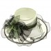 's Organza Church Derby Fascinator Cap Tea Party Wedding Hat Black & Green 761560705100 eb-59378973