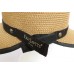 Eric Javits Squishee Hat Packable USA Straw USA Black Ribbon Bow Beach Sun  eb-21507420