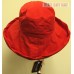 RED 100% COTTON WOMEN LARGE 5" WIDE BRIM BUCKET SUN UPF BLOCK 50+ CAP COVER HAT  eb-00557707