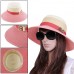 Ladies Wide Brim Color Blocking Casaul Beach Sun Hat  eb-56943439
