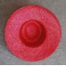 Red Straw Hat 15" diameter wide brim. Good condition. 's medium head  eb-21069159