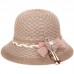 2018 Fashion 's Straw Wide Brim Flowers Summer Hollow out Beach Cap Sun Hat  eb-22749998