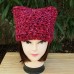 Pussy Hat  Pink Red Purple  Handmade Soft Warm Winter Crochet Knit Cat Beanie  eb-72129446
