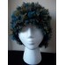 Hand knitted bulky & warm beanie/hat  shaggy blue/green/gray/brown  eb-68227754