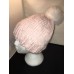 Light Pink Hat Made With Alpaca Blend Fibers & Faux Fur Pom Pom #handmade #knit  eb-25884429