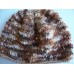 Hand knitted cozy & warm mohair blend beanie/hat  brown tones with white  eb-92641539